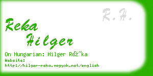 reka hilger business card